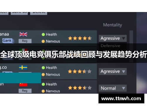 全球顶级电竞俱乐部战绩回顾与发展趋势分析 全球顶级电竞俱乐部战绩回顾与发展趋势分析